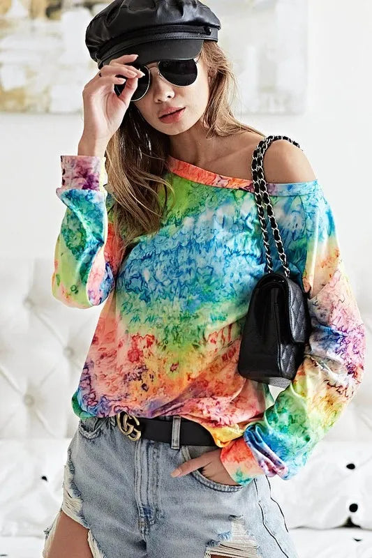 BiBi Tie Dye Soft Knit Jersey T-Shirt