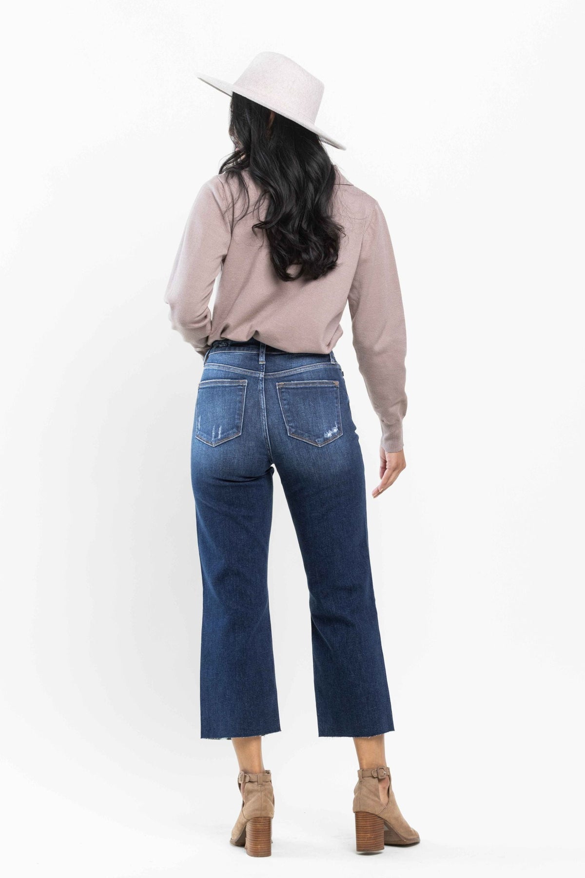 Judy Blue High Waist Destroy Crop Wide Leg