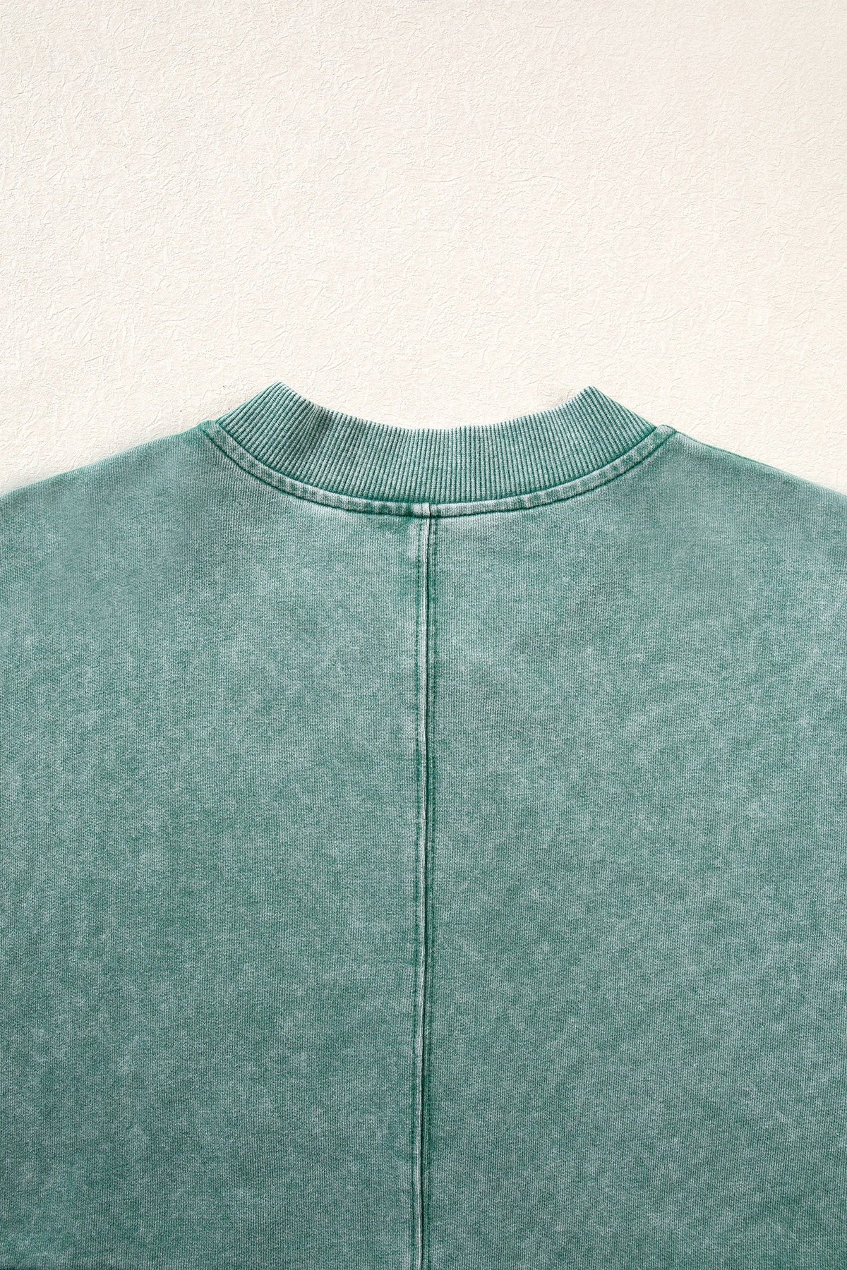 Evergreen Mineral Washed Zip Open-Front Jacket Style Cotton Sweatshirt