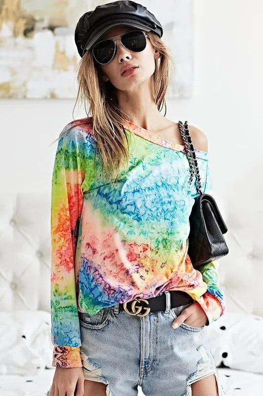 BiBi Tie Dye Soft Knit Jersey T-Shirt